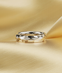 Carved men’s  wedding ring