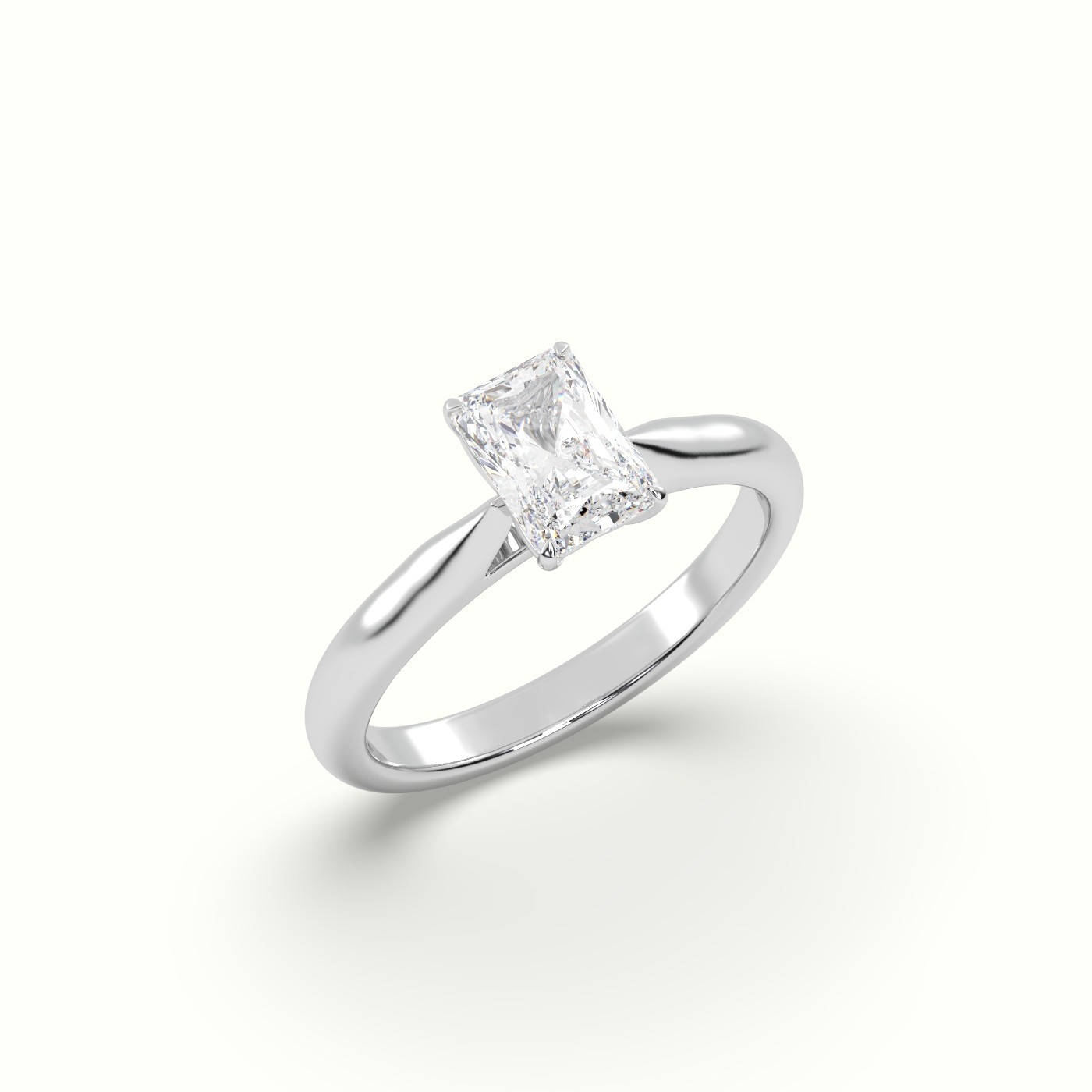 18k white gold  sustainable diamond solitaire ring Photos & images