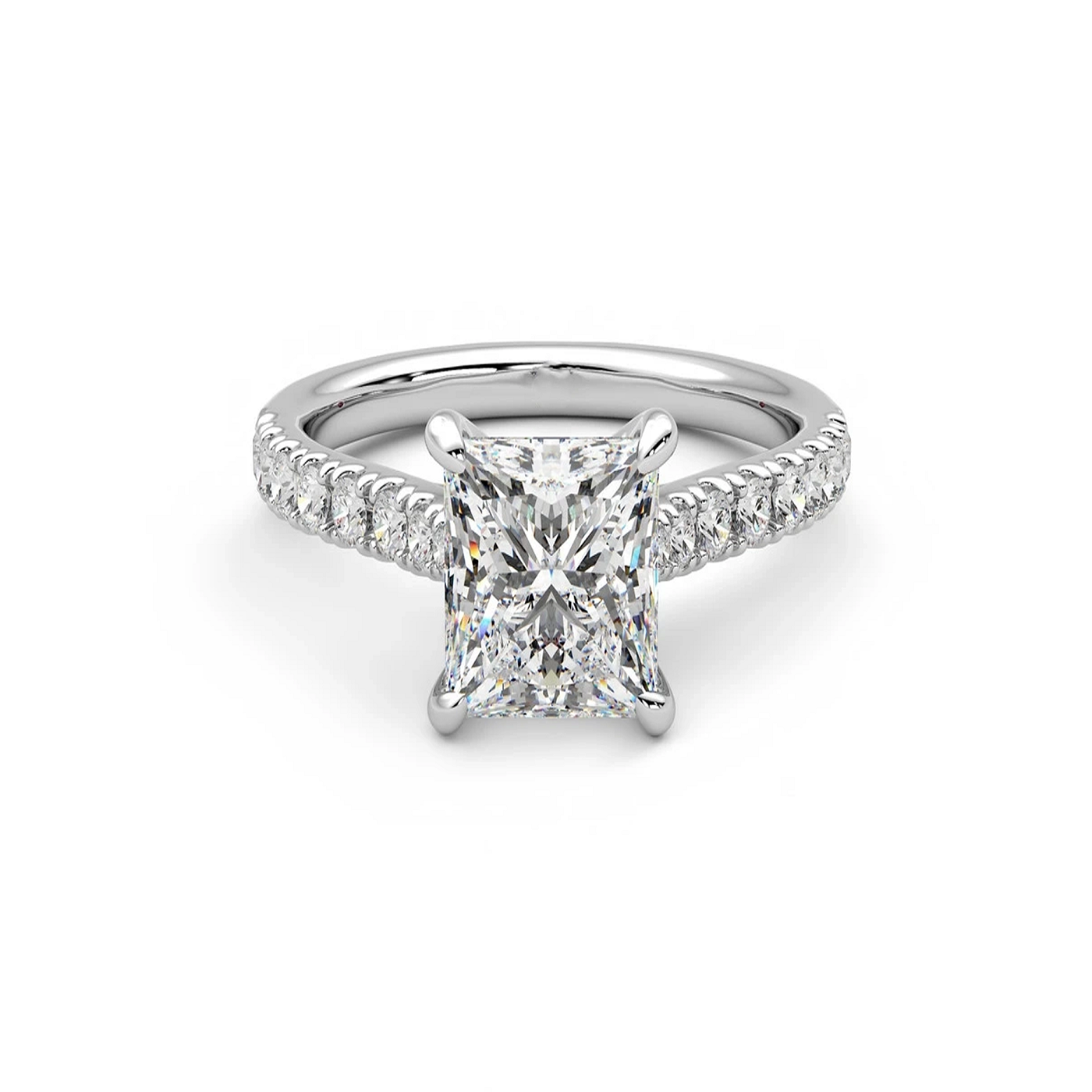 18k white gold  exquisite 18k white gold diamond solitaire ring