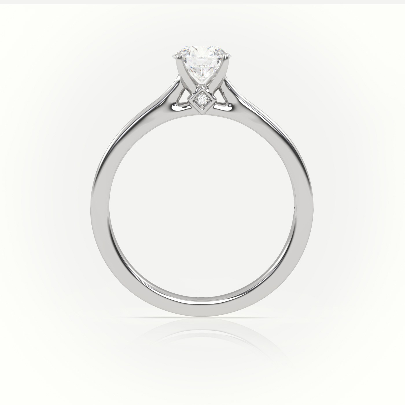 18k white gold  natural diamond ring