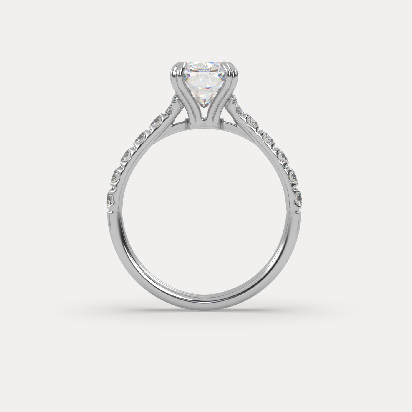 18k white gold  natural diamond ring Photos & images