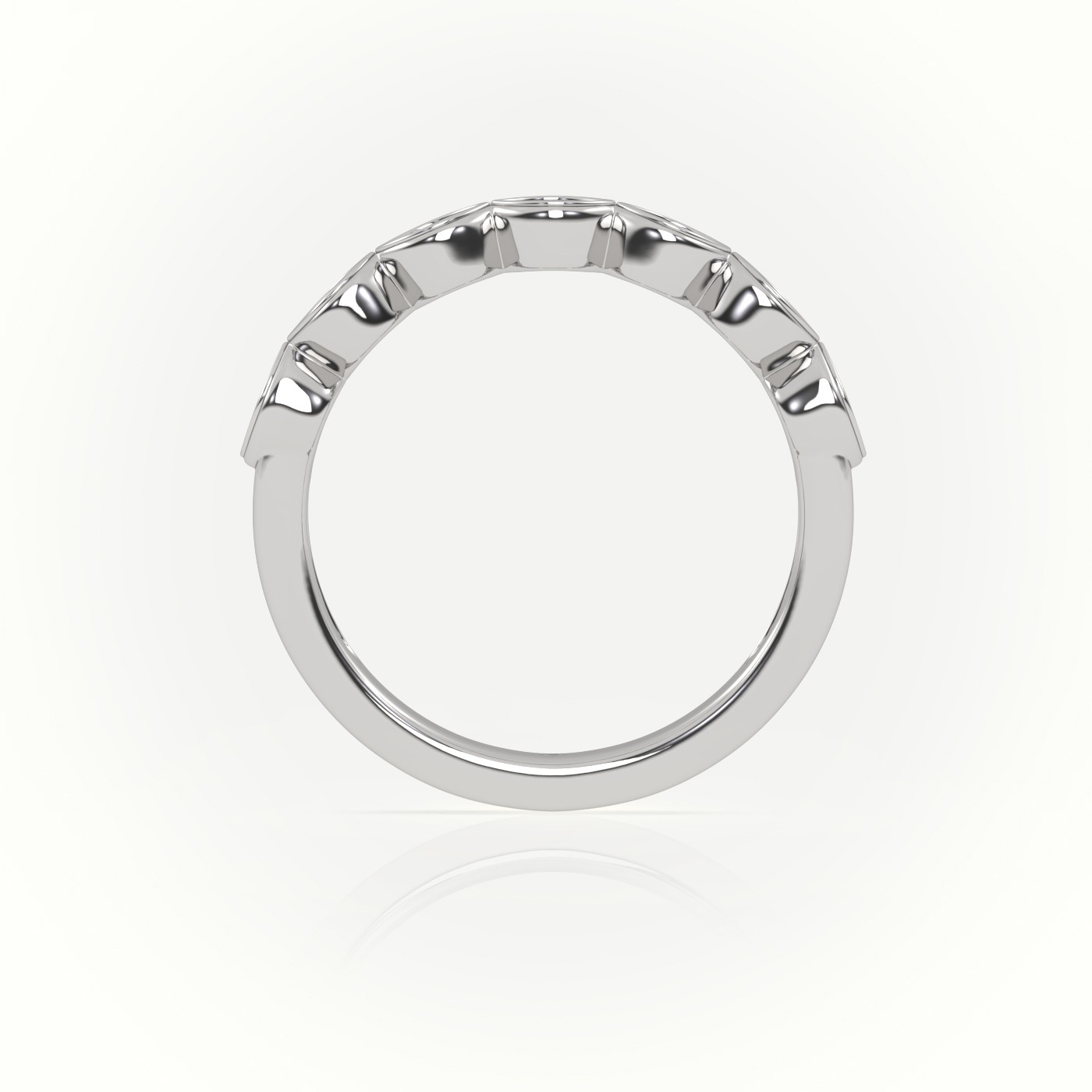 18k white gold  women’s half eternity ring
