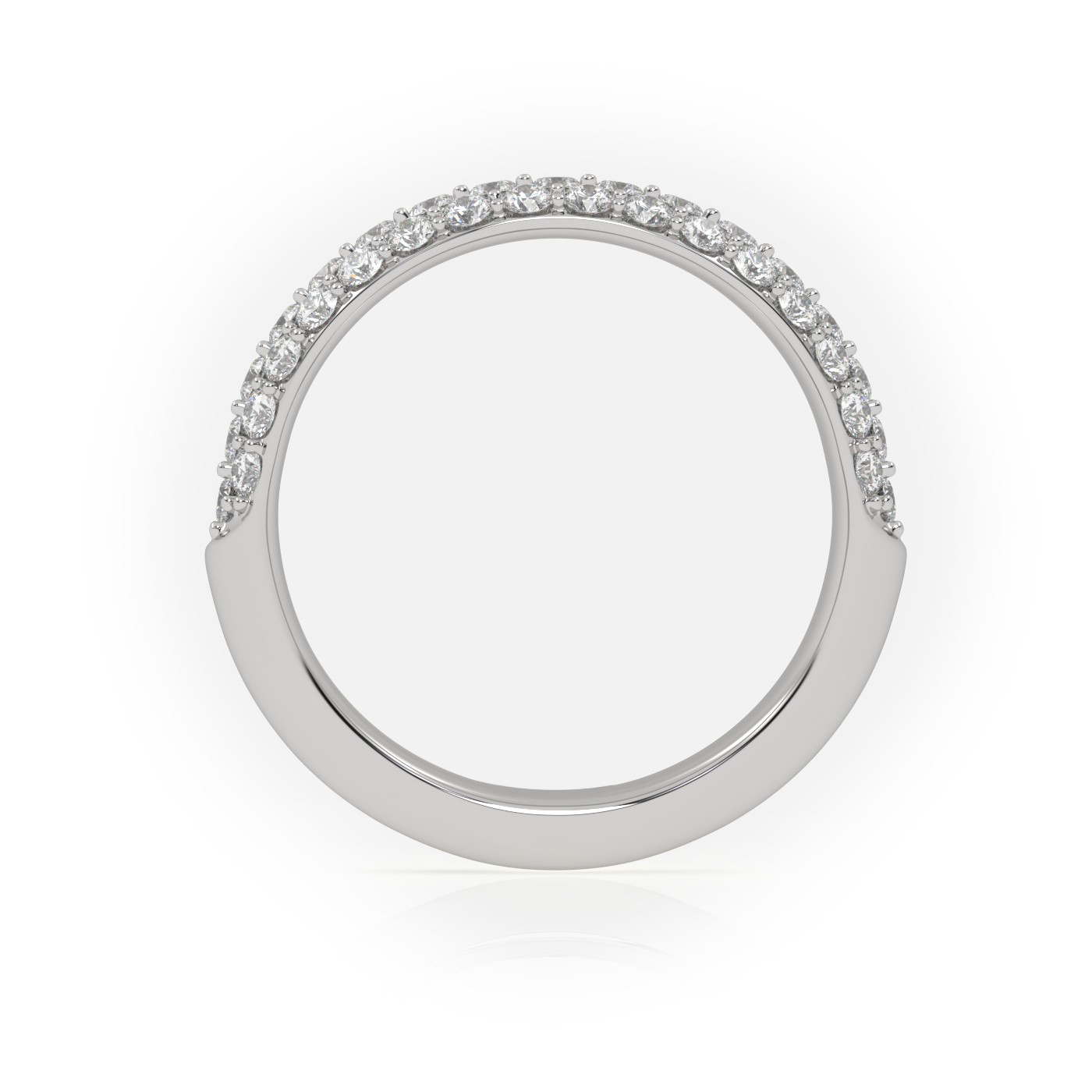 18k white gold  women’s half eternity ring