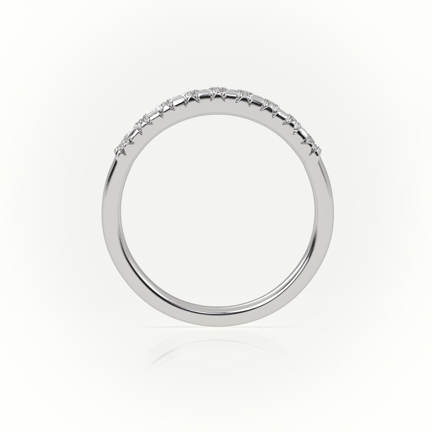 18k white gold  women’s half eternity ring Photos & images