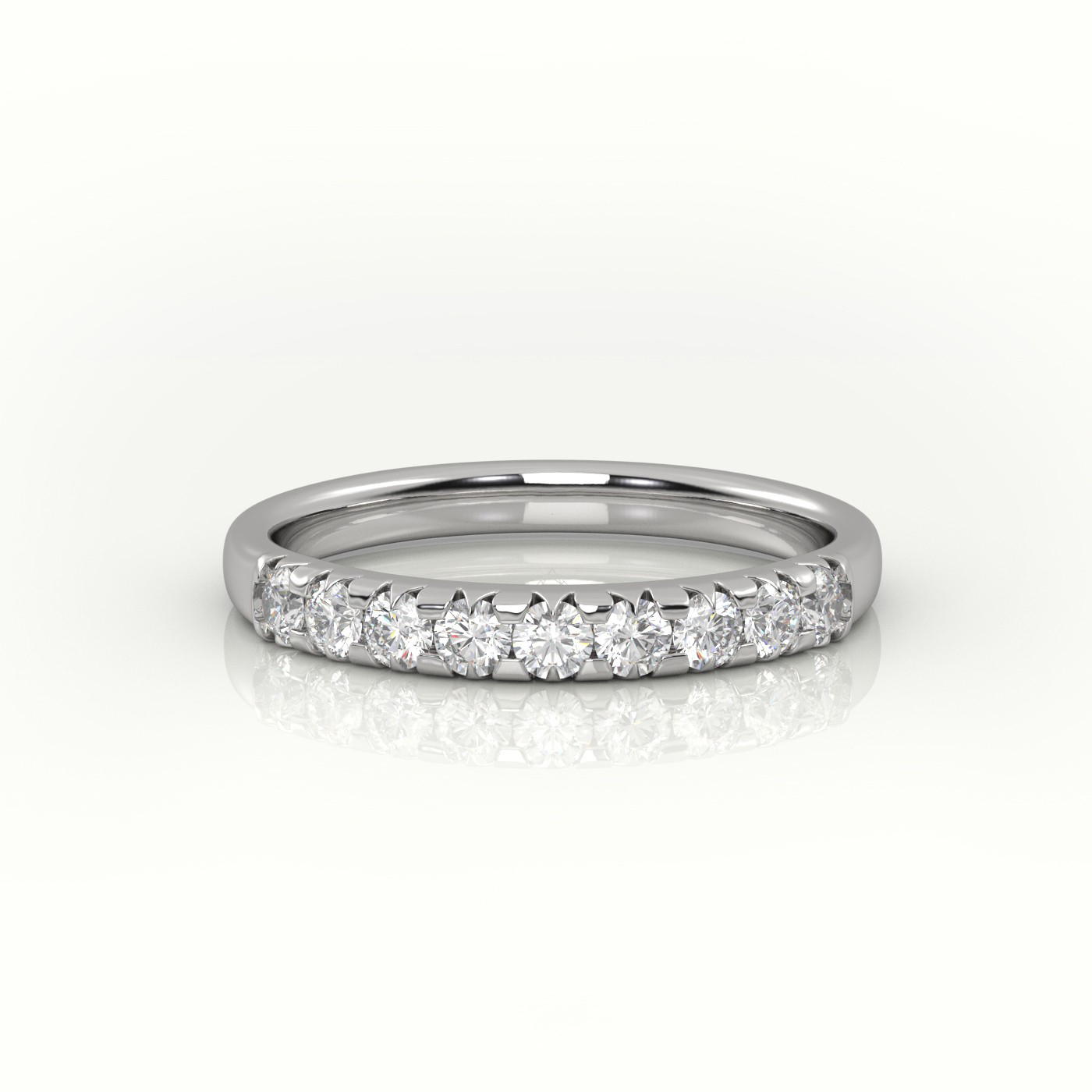 18k white gold  women’s half eternity ring