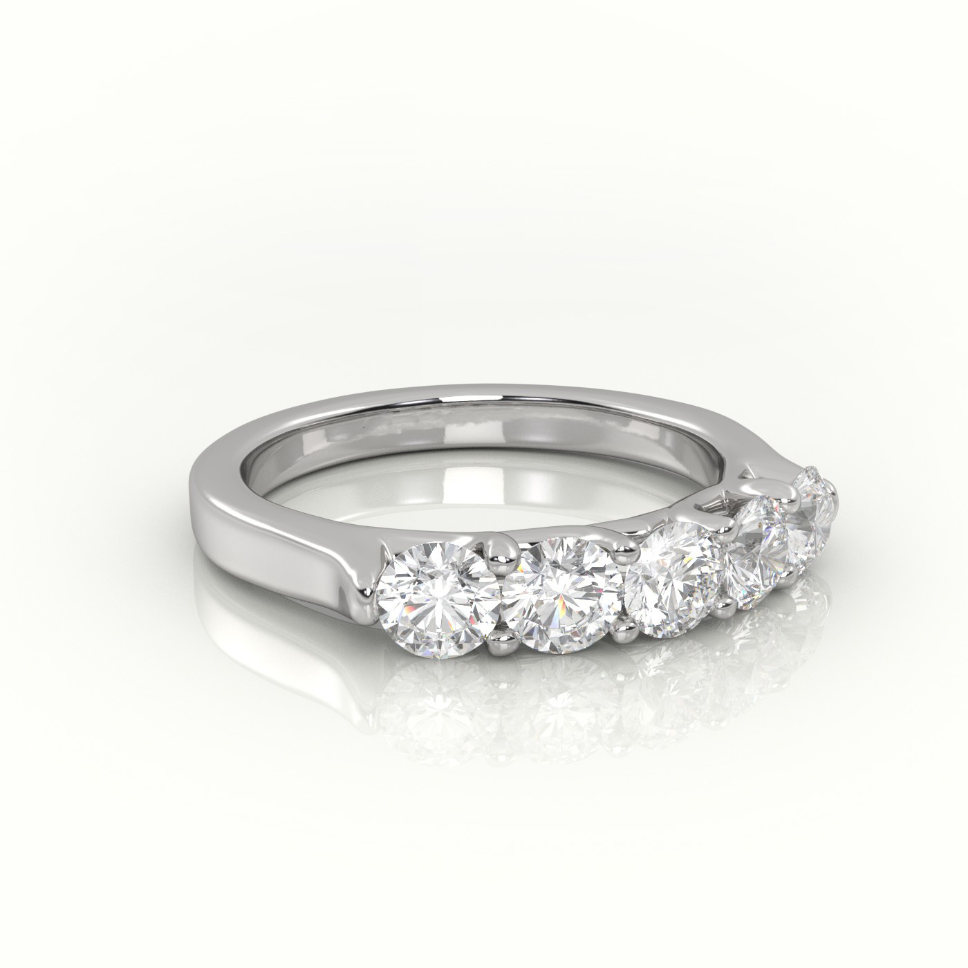 18k white gold  women’s half eternity ring