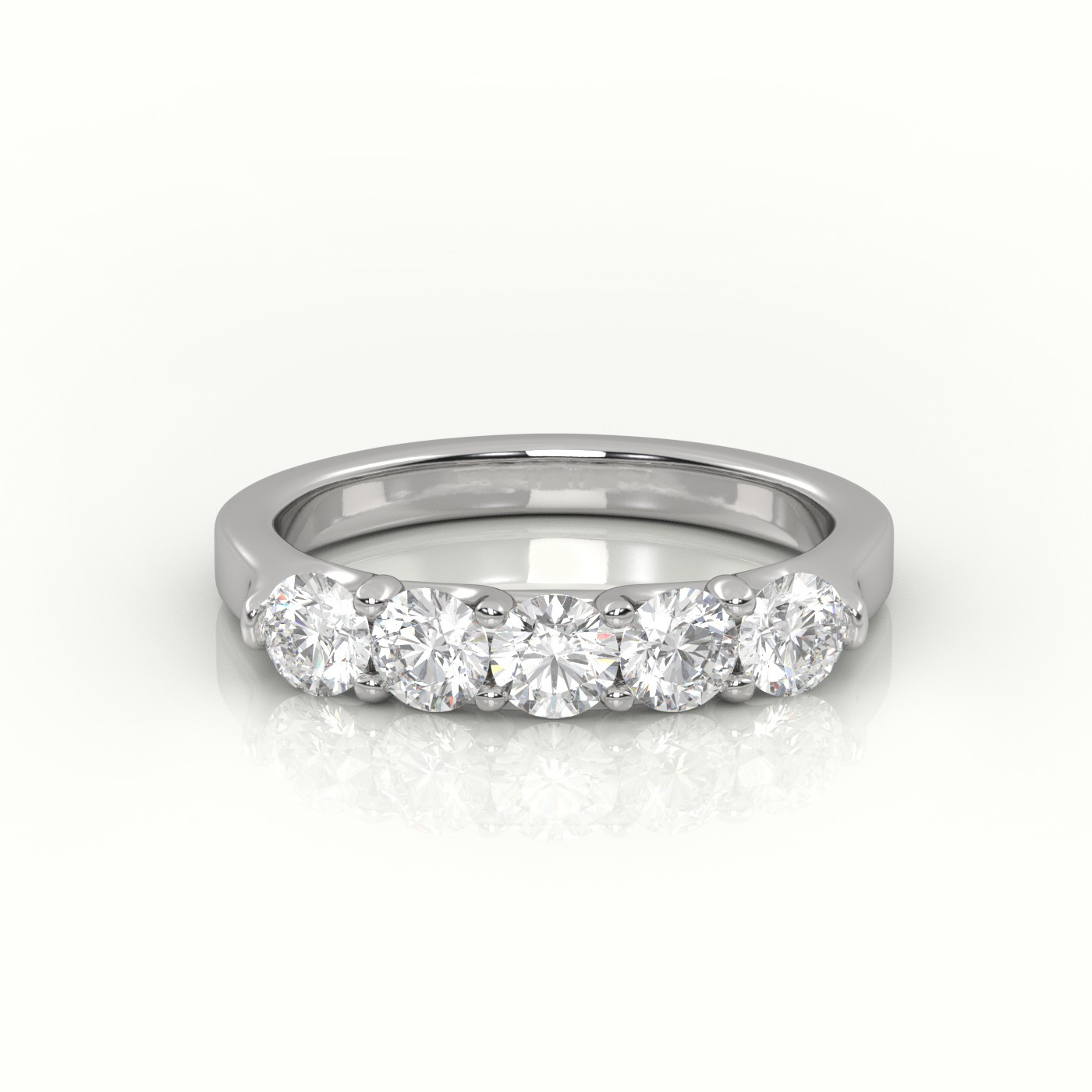 18k white gold  women’s half eternity ring