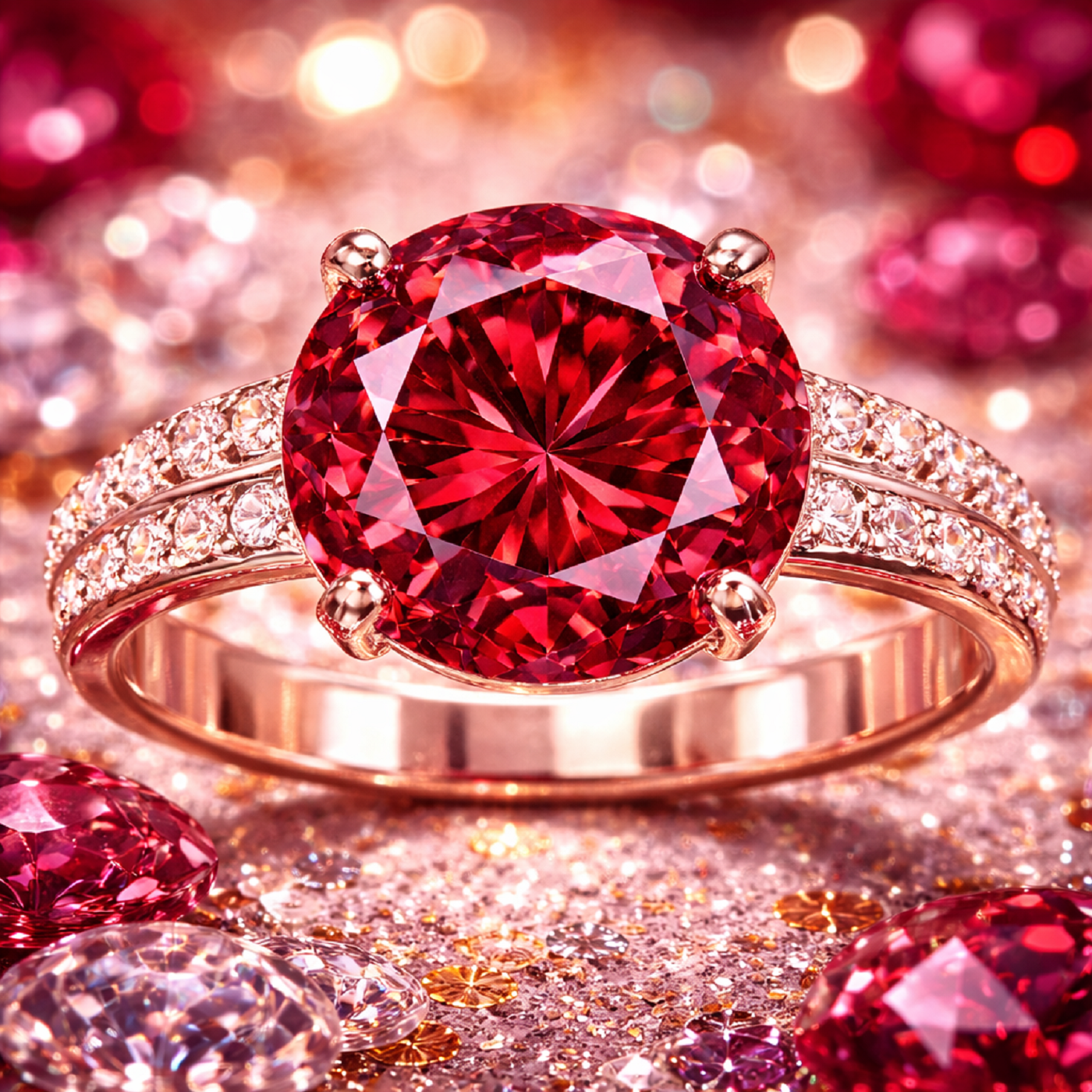pt platinum  red diamond ring – timeless passion & luxury Photos & images