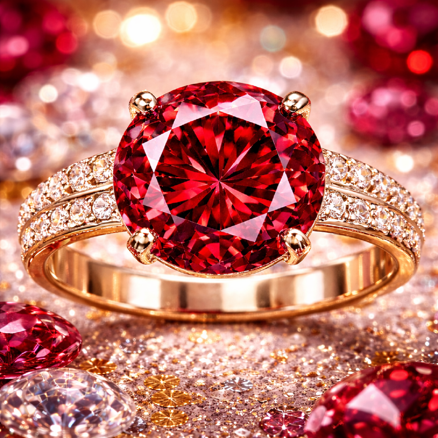 pt platinum  red diamond ring – timeless passion & luxury Photos & images