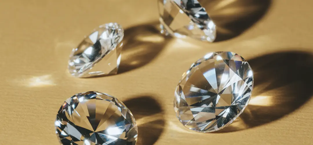 Elegant woman with diamond ring