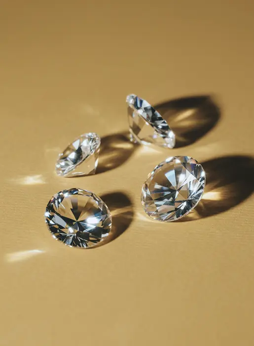 Elegant woman with diamond ring